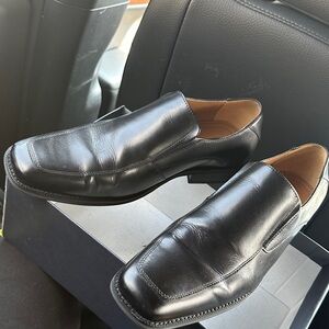 Joseph Abboud Black Leather Men's Slip-Ons
